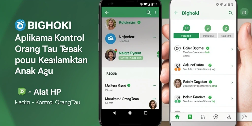 Antarmuka BIGHOKI menampilkan fitur kontrol orang tua yang intuitif.