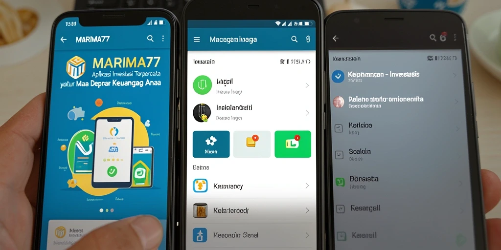 Tampilan antarmuka <strong>MARIMA77</strong> yang modern dan user-friendly.