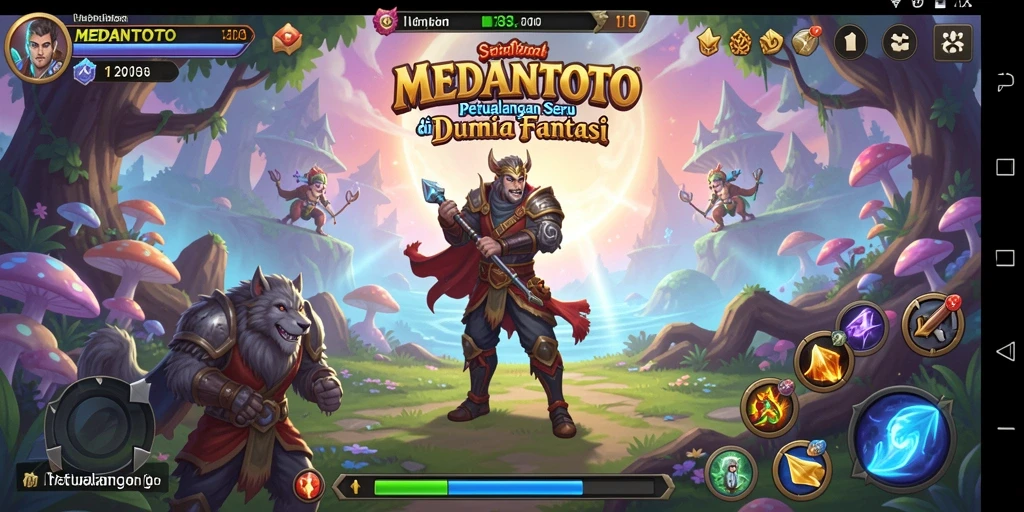 Tampilan antarmuka yang menakjubkan dalam permainan Petualangan.