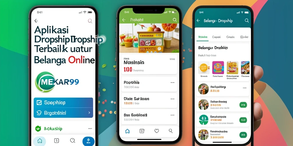 Tampilan antarmuka MEKAR99 yang memudahkan belanja Dropship.