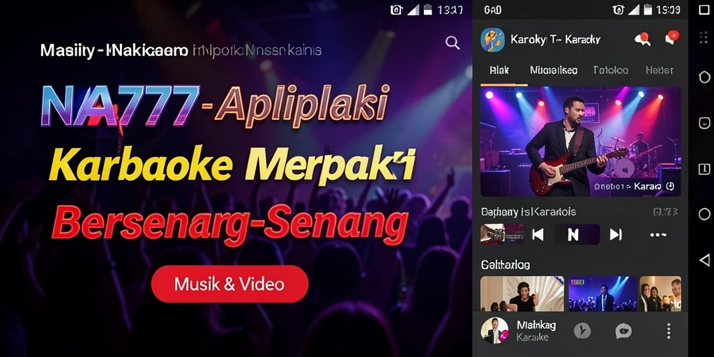 Tampilan antarmuka aplikasi Karaoke NA777 yang interaktif dan mudah digunakan.