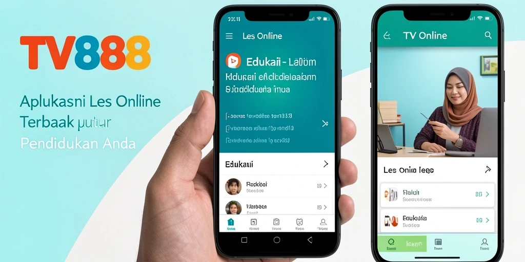 Antarmuka aplikasi TV888 yang intuitif dan fungsional untuk Les Online.